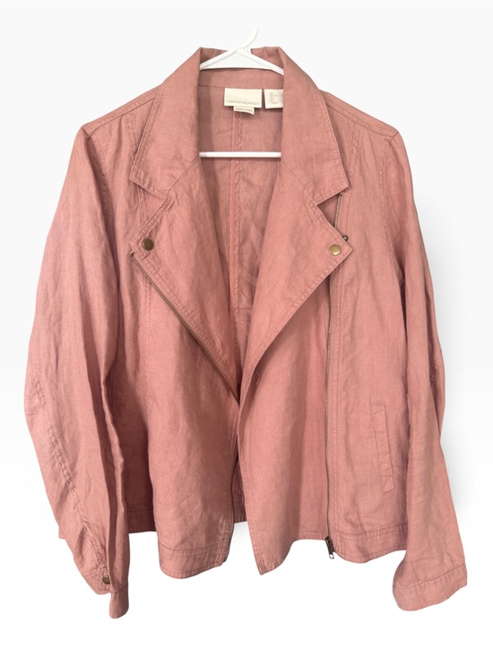 Cynthia Rowley Jackets & Blazers - Cynthia Rowley Rose Pink Asymmetrical Moto Style Zip Jacket